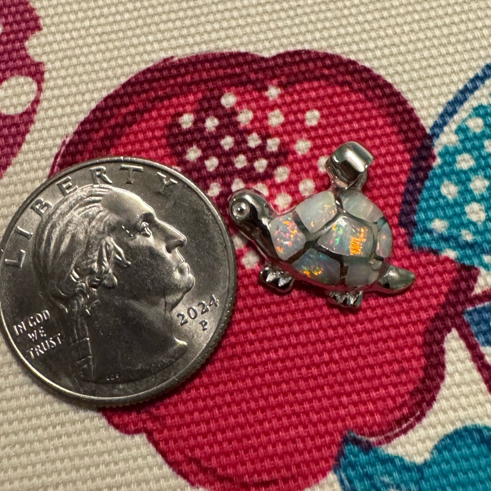 925 sterling Silver Turtle pendant $30